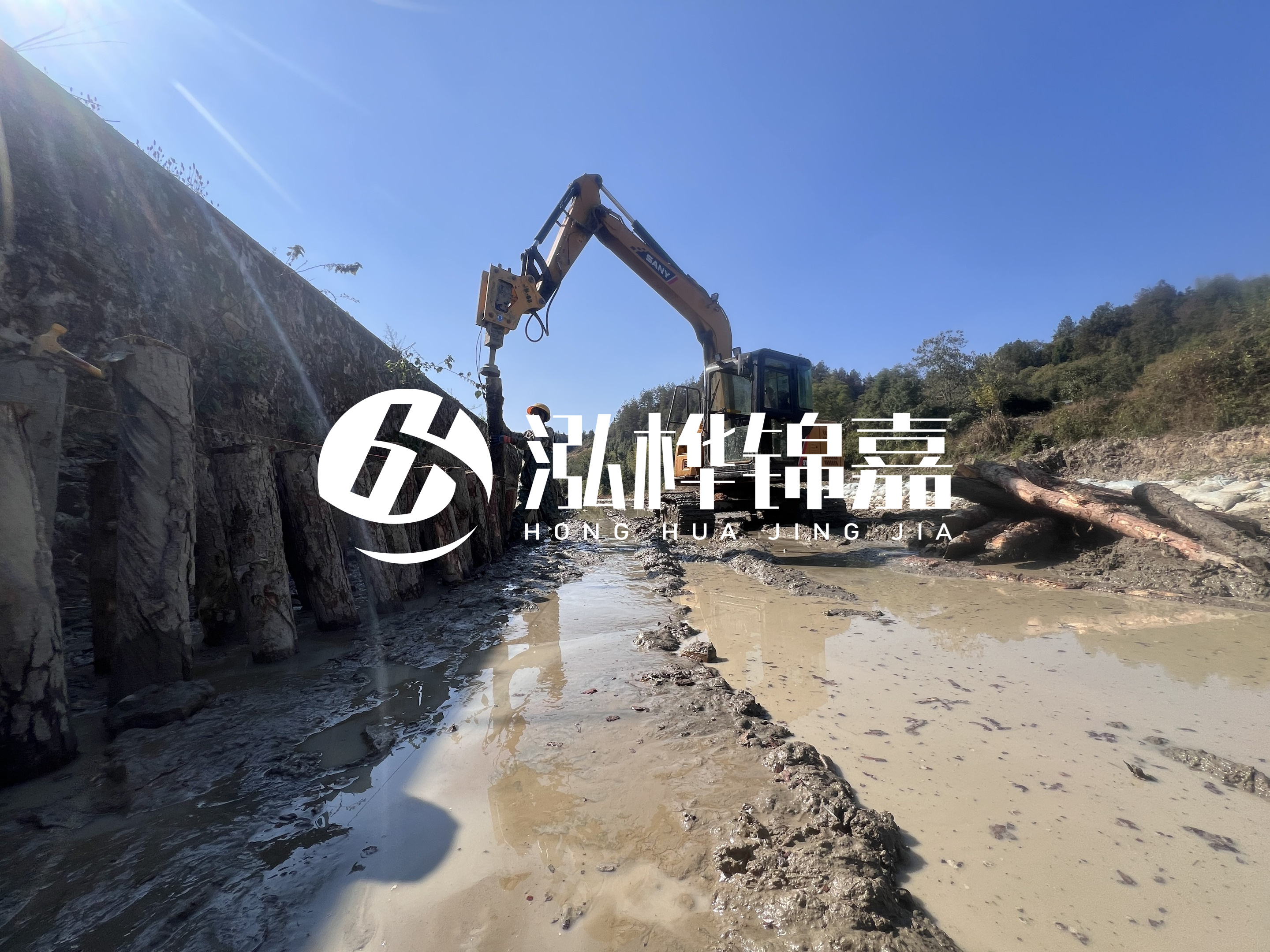 河里打樁起什么作用-河道里打木樁好還是水泥樁好？